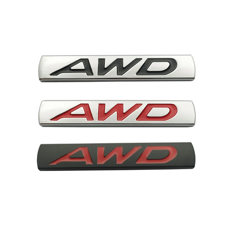 

3D Metal Sticker AWD Tail Emblem Badge Rear Decal Logo for VW Toyota Honda Ford Audi Nissan BMW Buick Opel 4x4 SUV Car Styling
