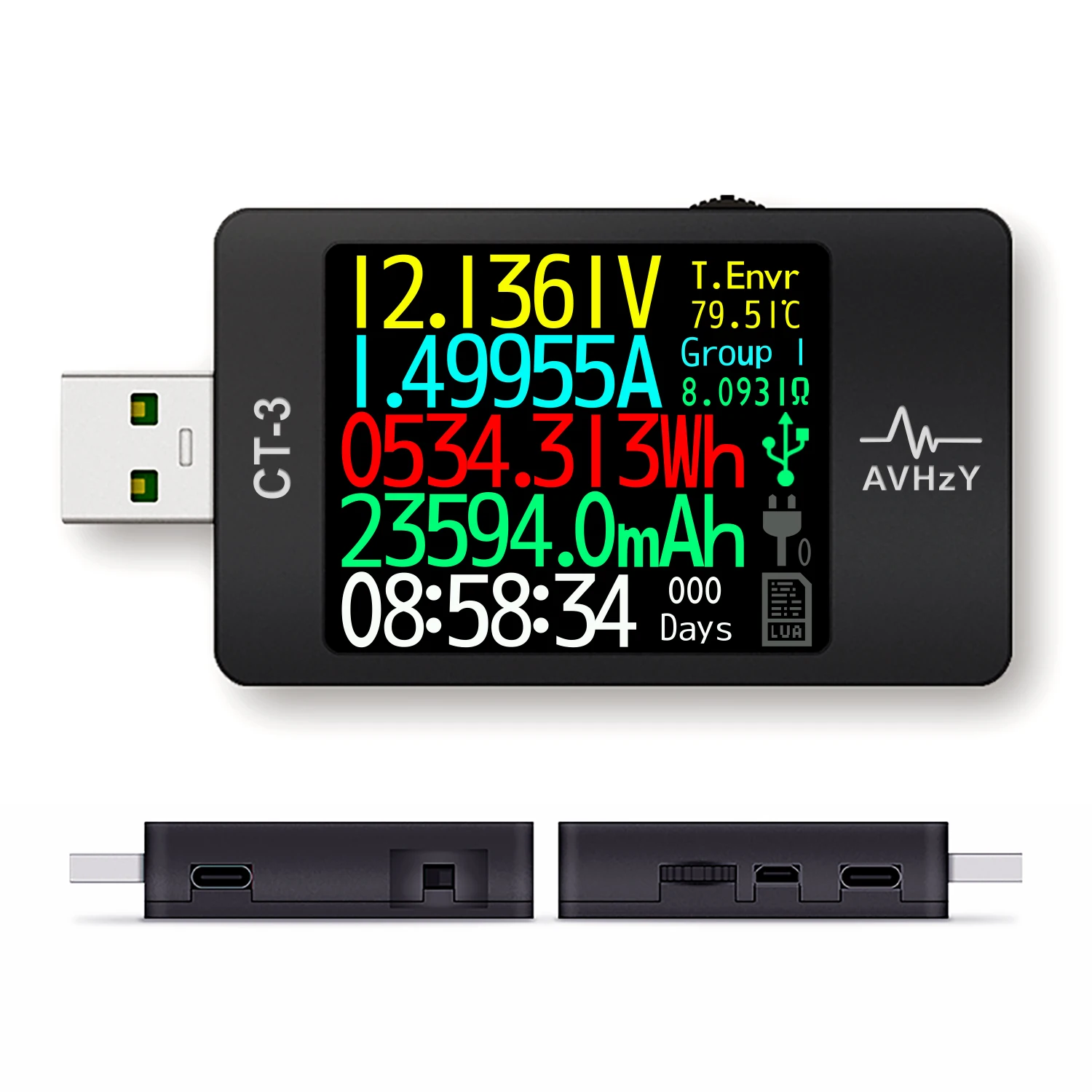 USB измеритель мощности тестер Цифровой мультиметр тока детектор напряжения Lua
