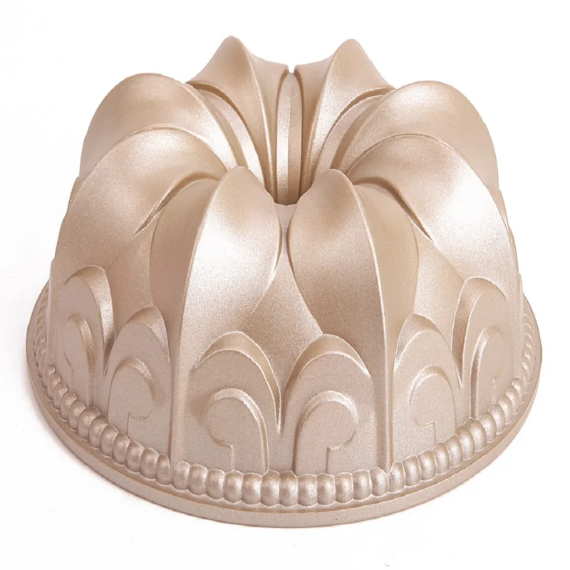 

Cake mold Golden lily non-stick hollow cake mold cast aluminum material baking pan cake pan mini pan baking