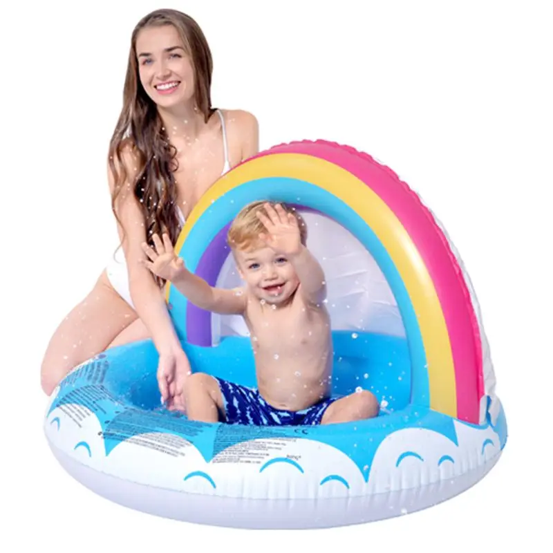 

Rainbow Sunshade Summer Inflatable Swimming Pool Backyard Inflated Kids Bathtub 87HF