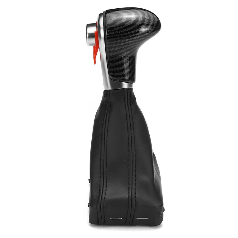 

Car Carbon Look Gear Shift Knob with Leather Boot Gaiter for A3 A4 A6 C6 Q7 Q5 2009-2012 8KD713139B