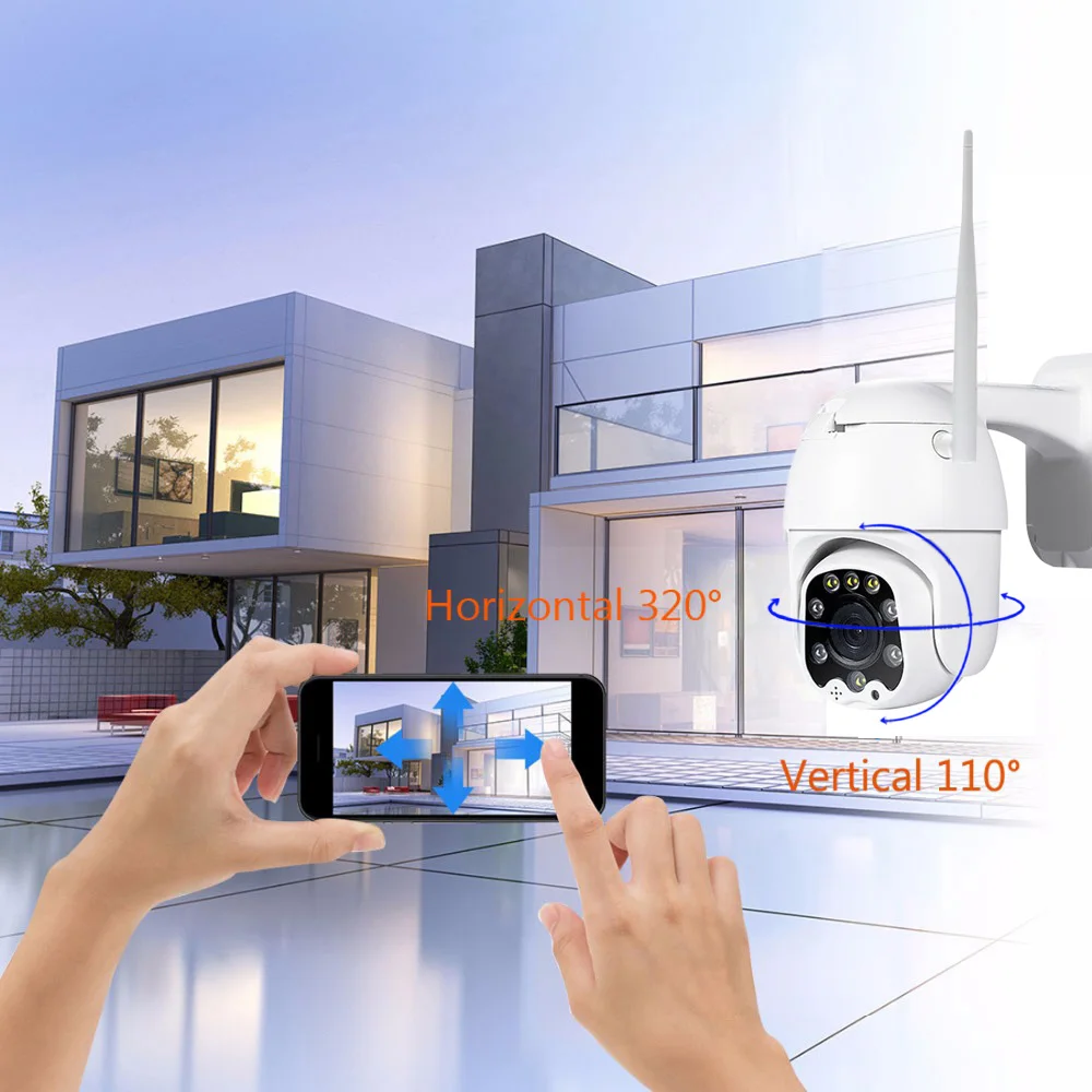 Беспроводная PTZ IP-камера 2 Мп 3 5 скоростная купольная камера видеонаблюдения s