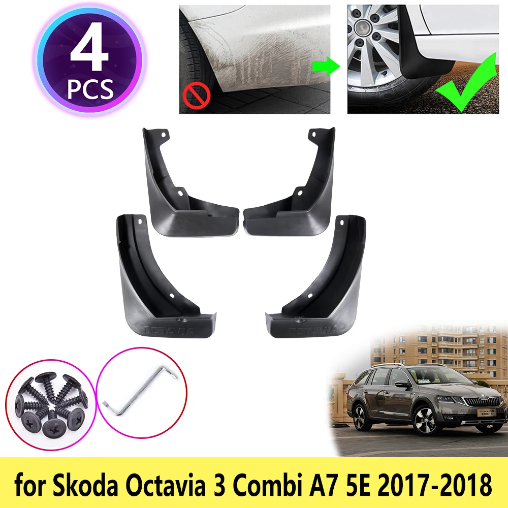 4 шт. для Skoda Octavia 3 A7 5E MK3 Combi Wagon универсал 2017 2018 брызговики крыло щиток Брызговики