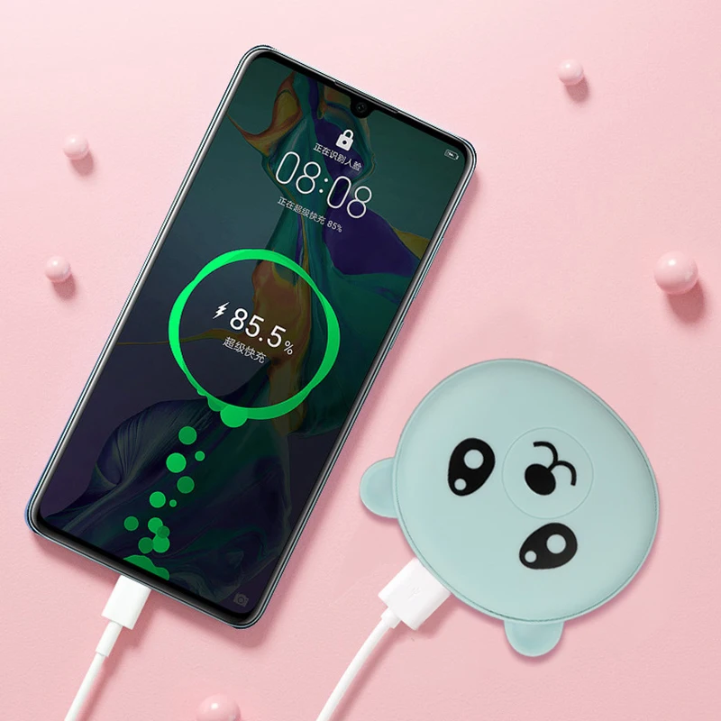 

Зимний Портативный USB-обогреватель для рук с мультяшным медведем, перезаряжаемый мобильный мини-обогреватель для рук, двусторонний, Быстро...
