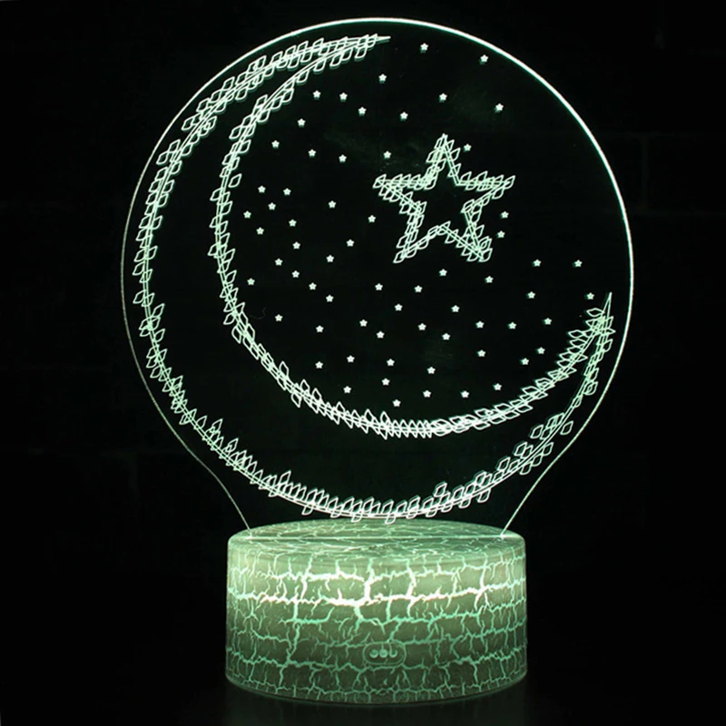 

Ramadan Decoration LED Lights For Home Desktop Lights Moon Stars Remote Control Colorful Lamp Islamic Eid Mubarak Ramadan Gifts