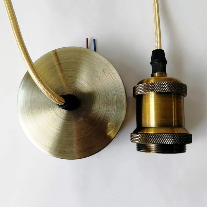 Винтажный алюминиевый подвесной светильник E27 держатель лампы Ретро Декор