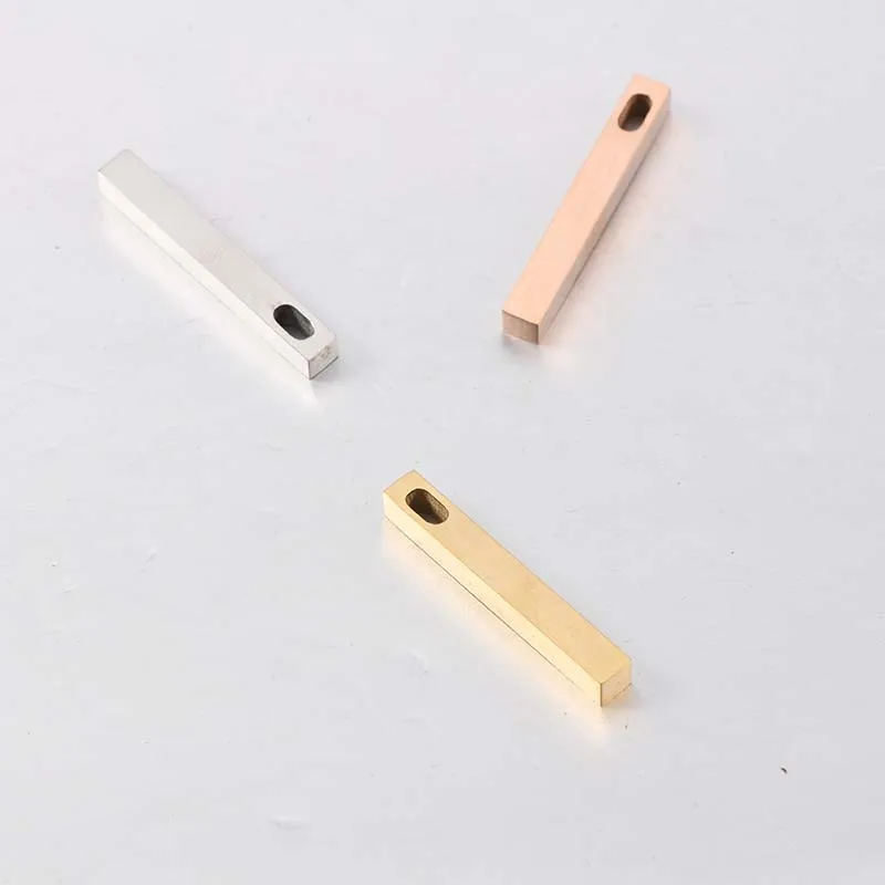 

Jaymaxi прямоугольные подвесные зеркальные подвески из полированной нержавеющей стали 4 мм * 30 мм DIY Подвески с гравировкой логотипа 20 шт./лот