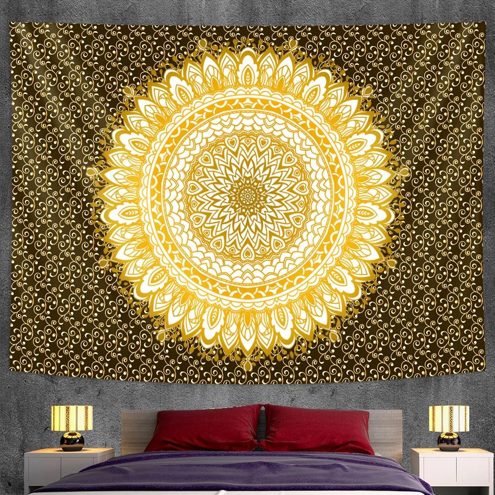

Abstract art psychedelic scene bedroom tapestry home decoration hippie mandala bohemian decoration mattress yoga mat