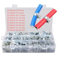 90pcs 304 stainless steel mini hose clamp small fixing pipe clamps marine stainless tube clamp fittings fuel line clips klemmen