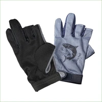 fingerless exposed menwomen breathable anti slip fishing gloves outdoor 3 cut finger gloves