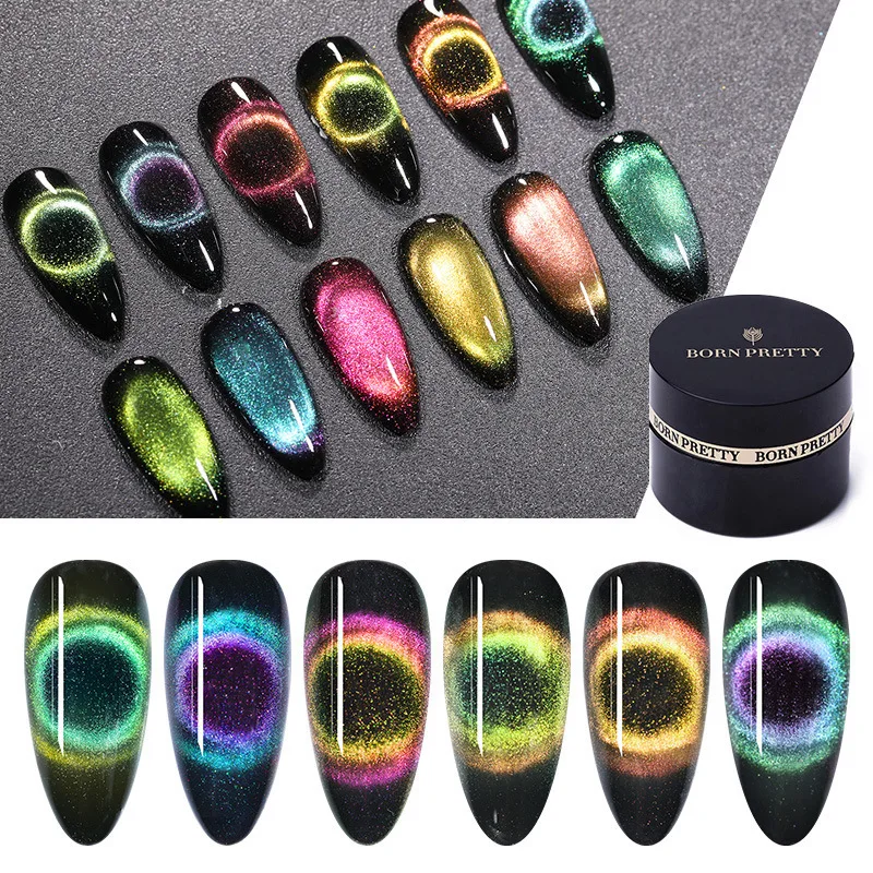 

The Milky way BORN eye PRETTY gel Aurora 9D cat eye gel star phototherapy nail polish OEM nail art finger nail polish