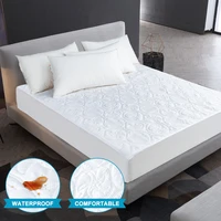 quilted embossed waterproof mattress protector fitted sheet style cover for mattress thick soft pad for bed