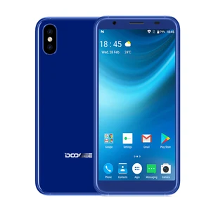 Мобильный телефон DOOGEE X55, Android 7,0, 5,5 дюйма, 18:9, MT6580, 1 ГБ ОЗУ 16 Гб ПЗУ, 2800 мАч, Fringerprint, двойная камера 8 Мп + 5 МП, OTA Smar