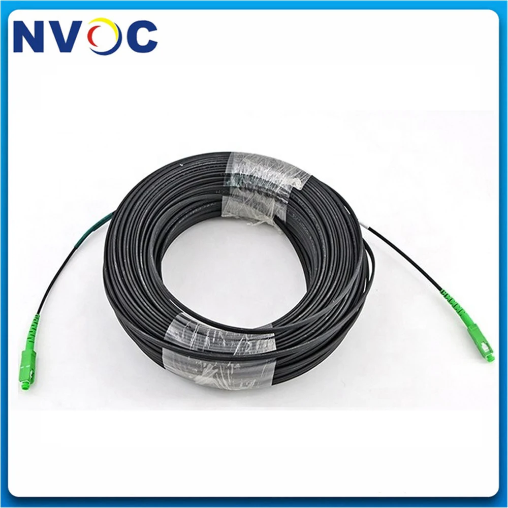 SM 1 сердечник G657A1 две стальные провода оболочка LSZH 200 м SC/APC GJXH FTTH прямой волоконный
