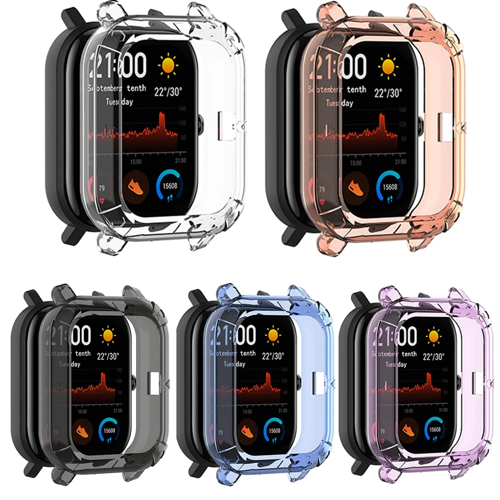 Для Huami Amazfit GTS 1913 защитный чехол мягкий силиконовый прозрачный для Xiaomi amazfit бампер