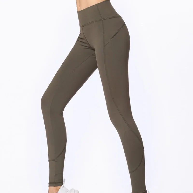 

Yoga Pants Female Tight Sports High-waisted Slimming Yoga Pants Double-Sided Sanding Bare Sense Yoga Clothes