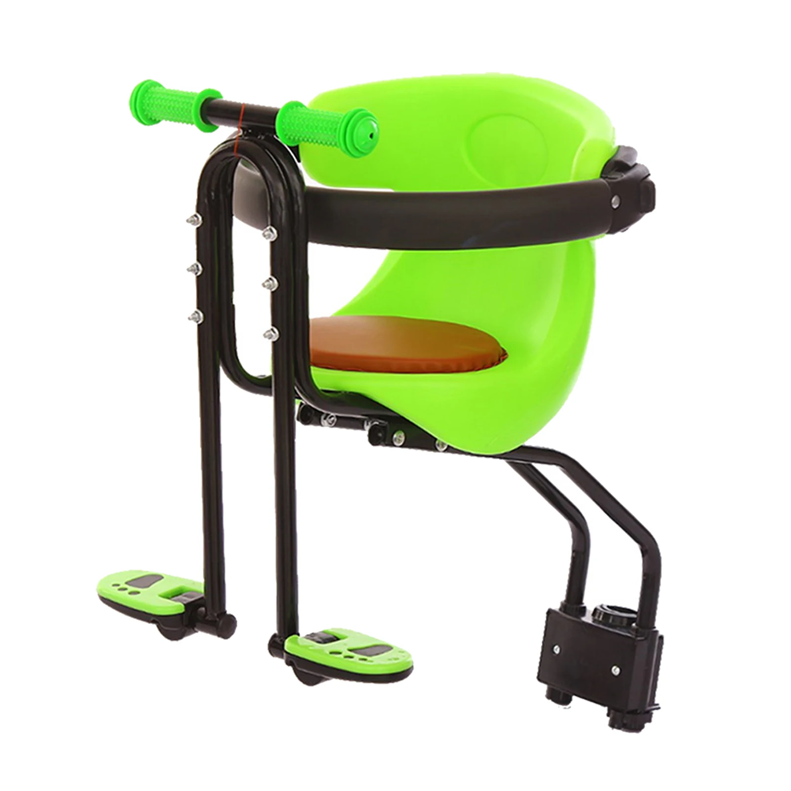 

Front Mounted Baby Bike Seat Universal Kids Bike Seat for Children Front Mount Bike Child Seats Safety Seat Carrier w/ Handrail