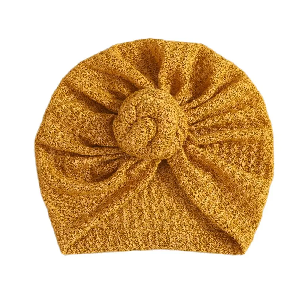 

Solid Cotton Baby Turban Hat Crochet Knit Bowknot Baby Girl Headband Infant Toddler Newborn Elastic Headwraps Hair Accessories