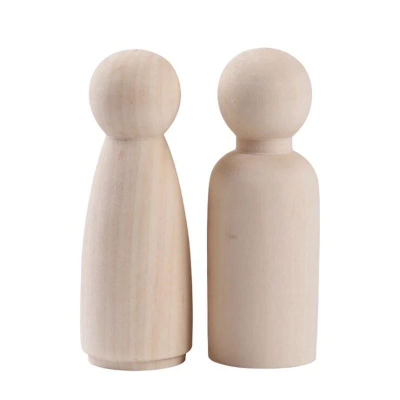 WD022(10) 75 мм необработанные деревянные колышки для кукол кукольные тела люди