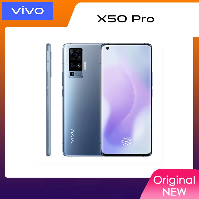 Новый vivo X50 Pro 8 ГБ 128 60X зум 48.0MP в основном Камера сотовый телефон 4315 мАч NFC Snapdragon 76 5G