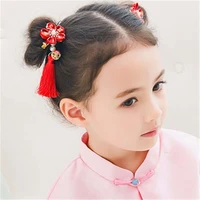 1pair multi style girl hair clips chinese traditional princess tassels flower animal shape hairpins kids hair accessories