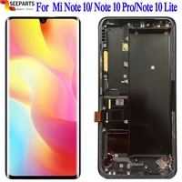6 47 inch super amoled for xiaomi mi note 10 mi note 10 lite lcd display edge screen touch screen digitizer assembly