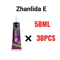 30pcs pack zhanlida e 50ml clear contact phone repair adhesive diy glue with precision applicator tip