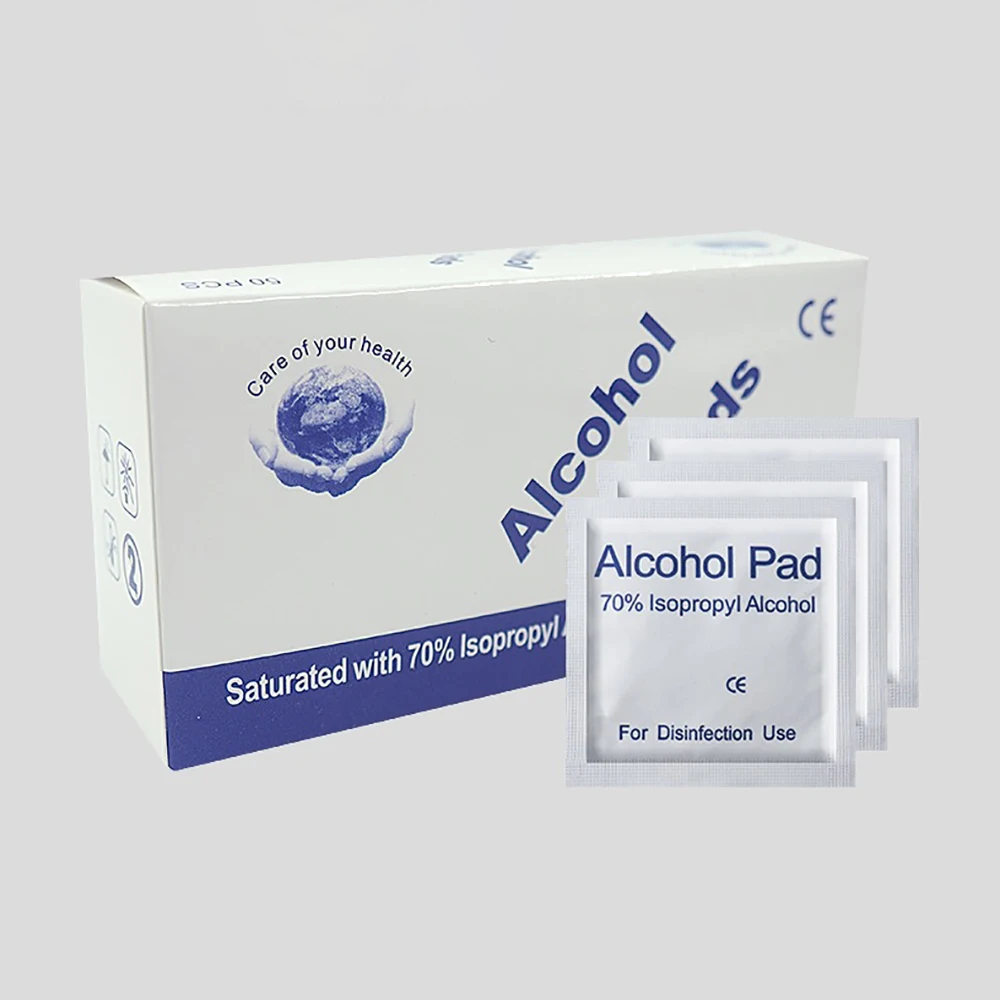 50 шт./кор. одноразовые спиртовые салфетки для путешествий и дома запечатанный