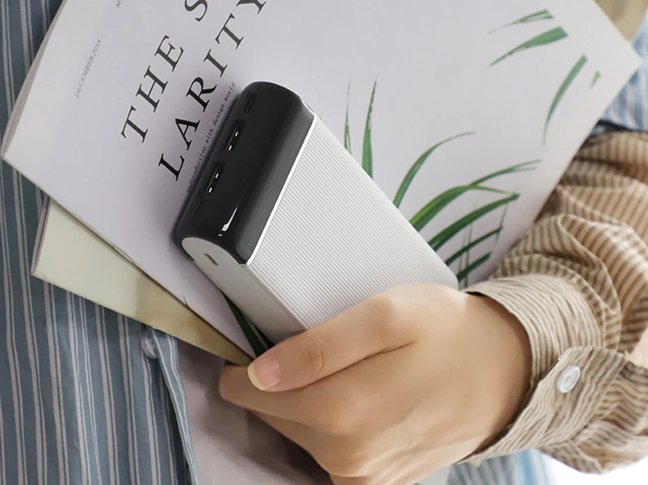 HOCO power Bank 20000 мАч портативный Встроенный кабель для быстрой зарядки Невидимый держатель для iphone 11 X XS Max XR Внешняя батарея