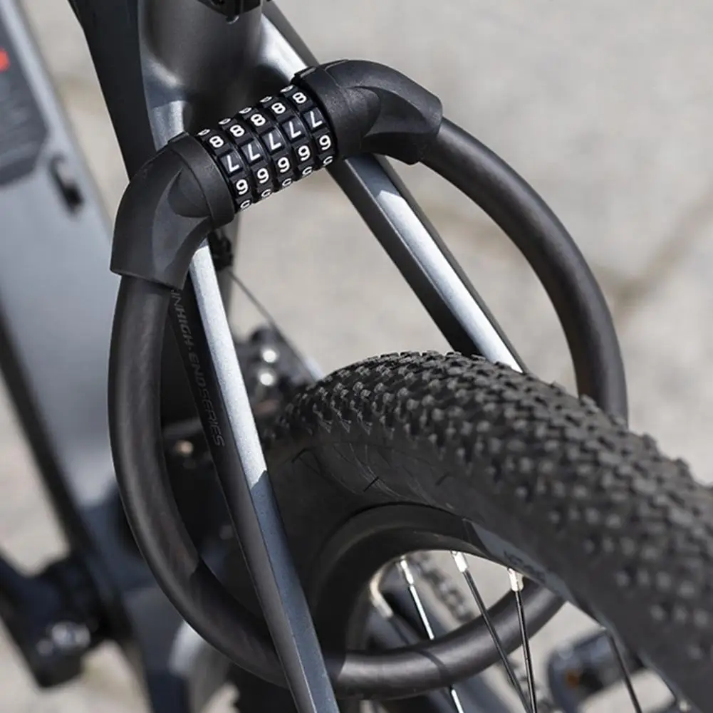 

Замок велосипедный гибкий с защитой от кражи, утолщенный замок-цилиндр из цинкового сплава, уличный эластичный, для горного велосипеда