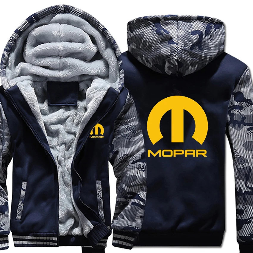 Mopar Hoodies Winter Camouflage Sleeve Jacket Men Wool Liner Fleece Sweatshirts | Мужская одежда