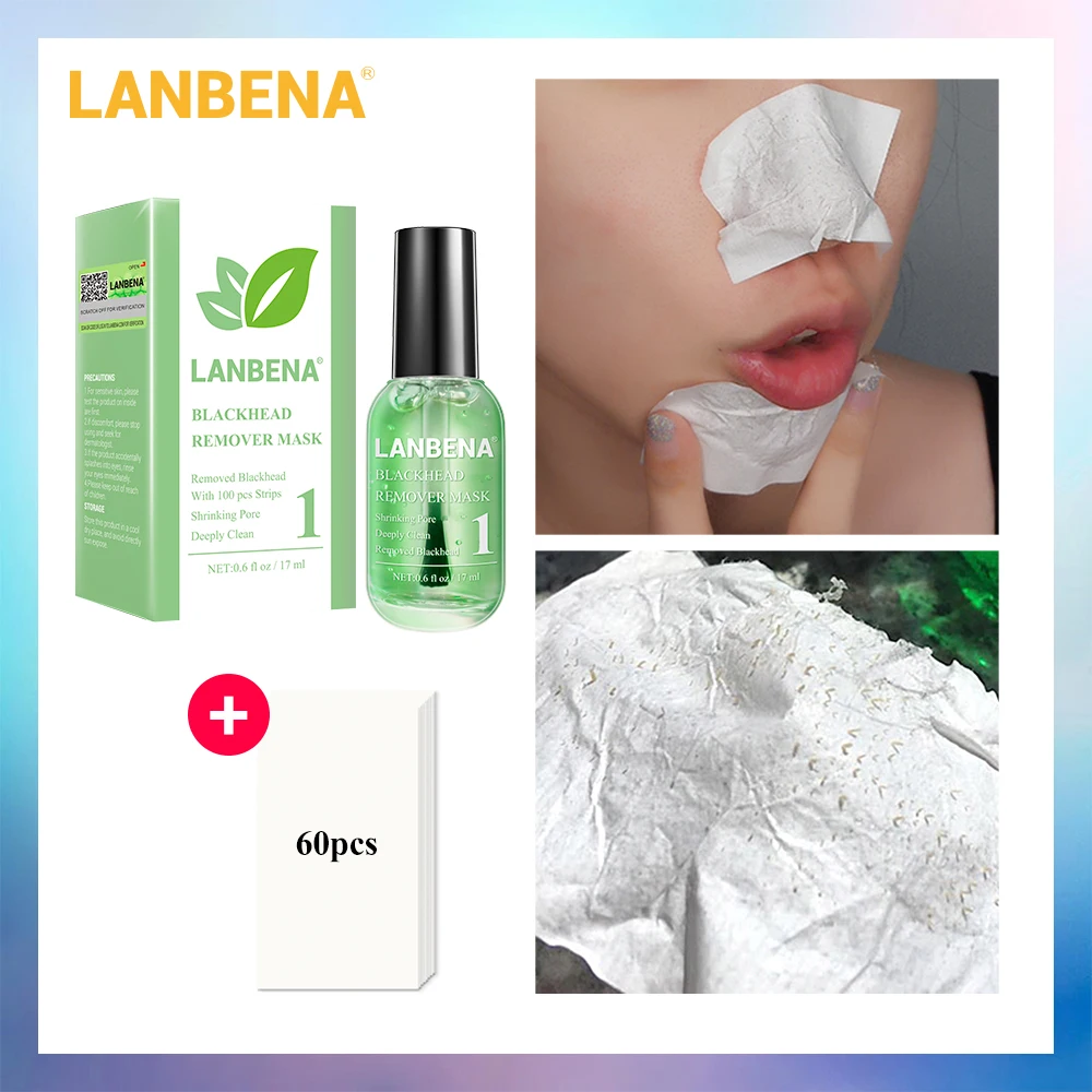 Lanbena маска для удаления черных точек маска для лица черная маска лечение пор Сыворотка против акне пилинг для лица маски Очищение Уход за кожей красота