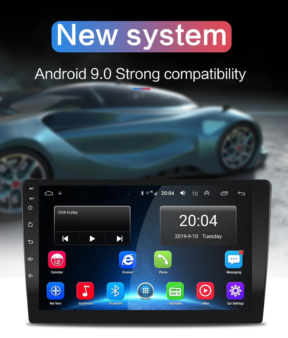 2G+ 32G 2din Android 8,1 GO Автомобильный мультимедийный видео плеер 9 дюймов универсальный автомобильный Радио gps навигация wifi плеер, без DVD