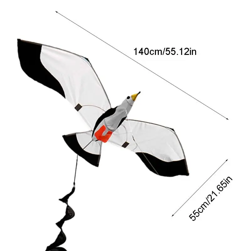 

3D Seagull Kite Single Line Flying Kites with Tail and Handle for Adult and Kid