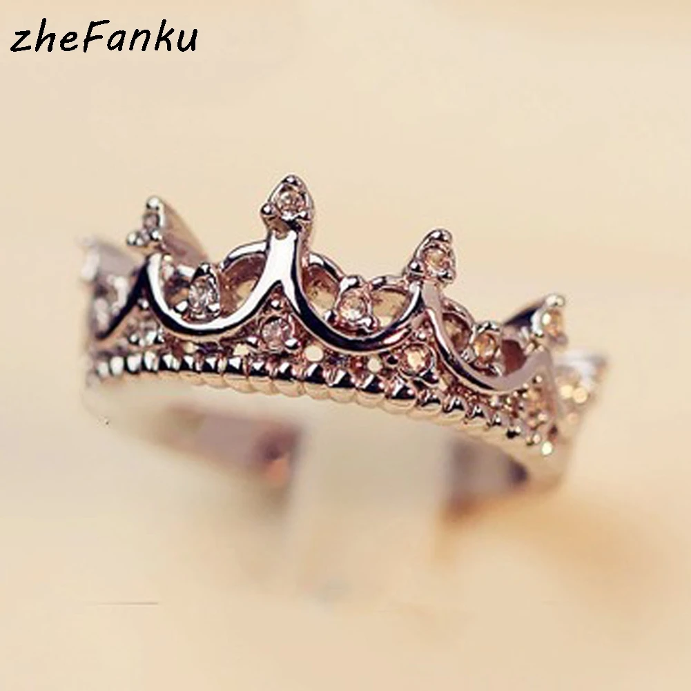 Модные королевские серебряные кольца с короной для женщин панковские брендовые