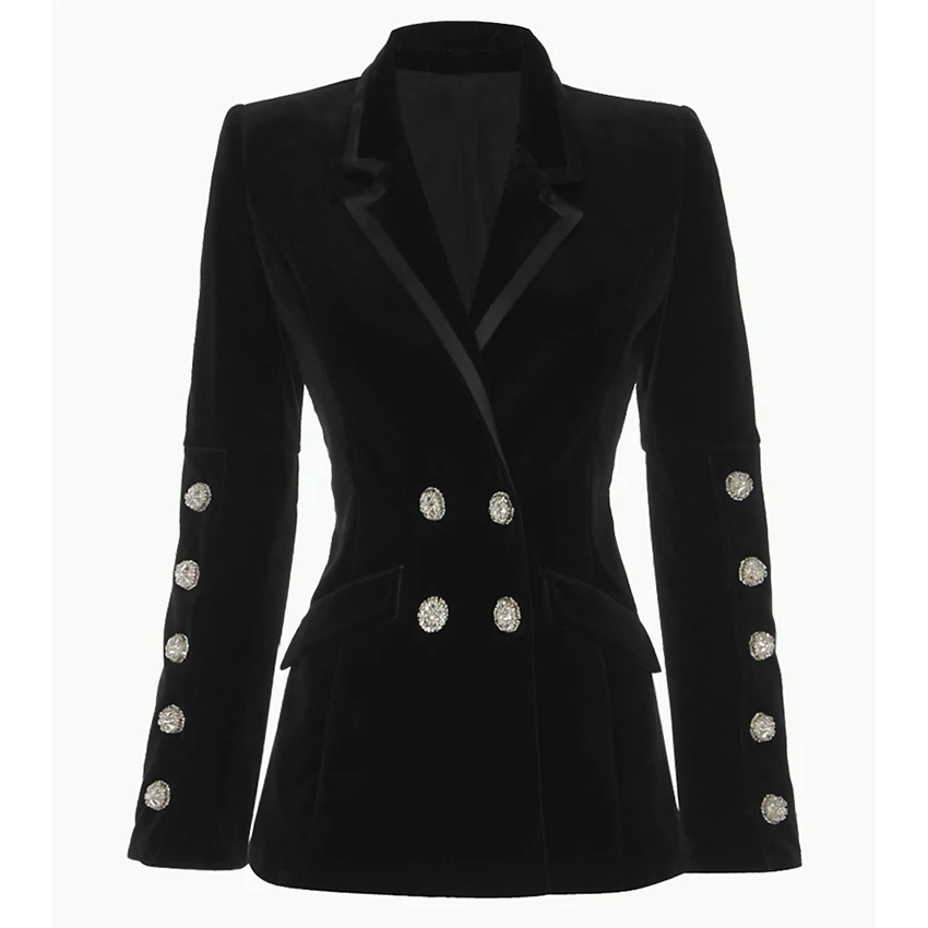 Женский блейзер на пуговицах стразы бриллианты бархатный 2019|Женские пиджаки| |