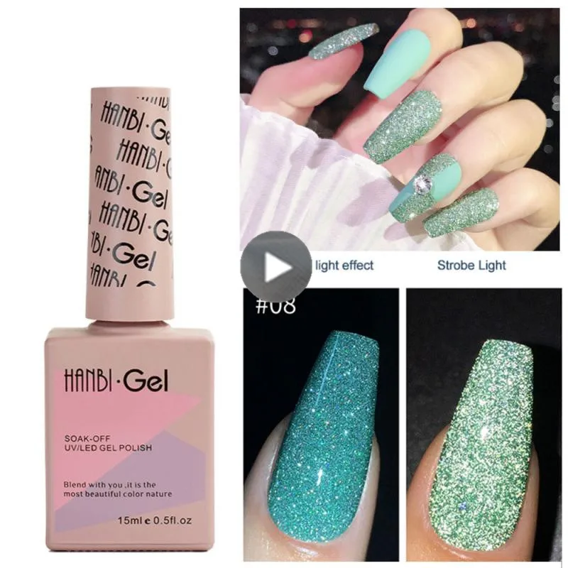 

Гель-светоотражающий блестящий для ногтей, 18 цветов, 15 мл, яркая пудра-банджи, отмачиваемый гель-клей для полировки ногтей для ногтей