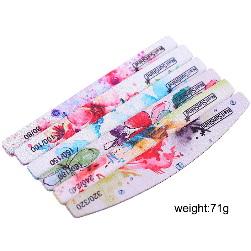 Пилка для ногтей с цветочным принтом 6 шт. | Красота и здоровье