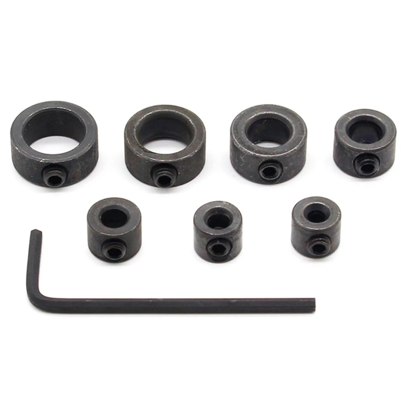 

Drill Stop Positioner, Dowel Shaft Chuck Locator, 3/4/5/6/8/10/12/16mm Woodworking Drill Bit Limit Ring Depth Stop Collars G8TB