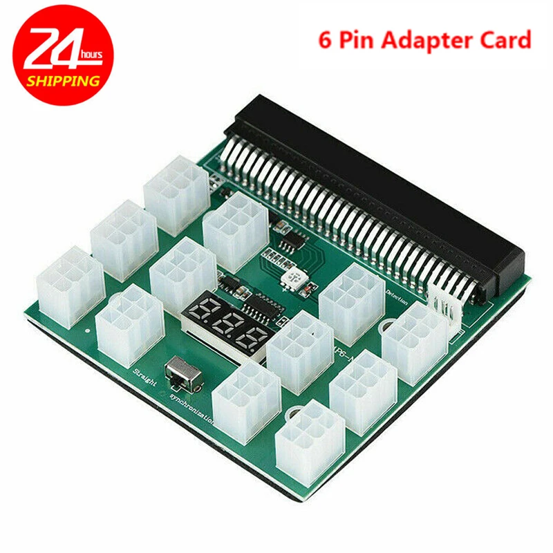 Коммутационная плата PCIE 12-портовый 6-контактный разъем светодиодный дисплей