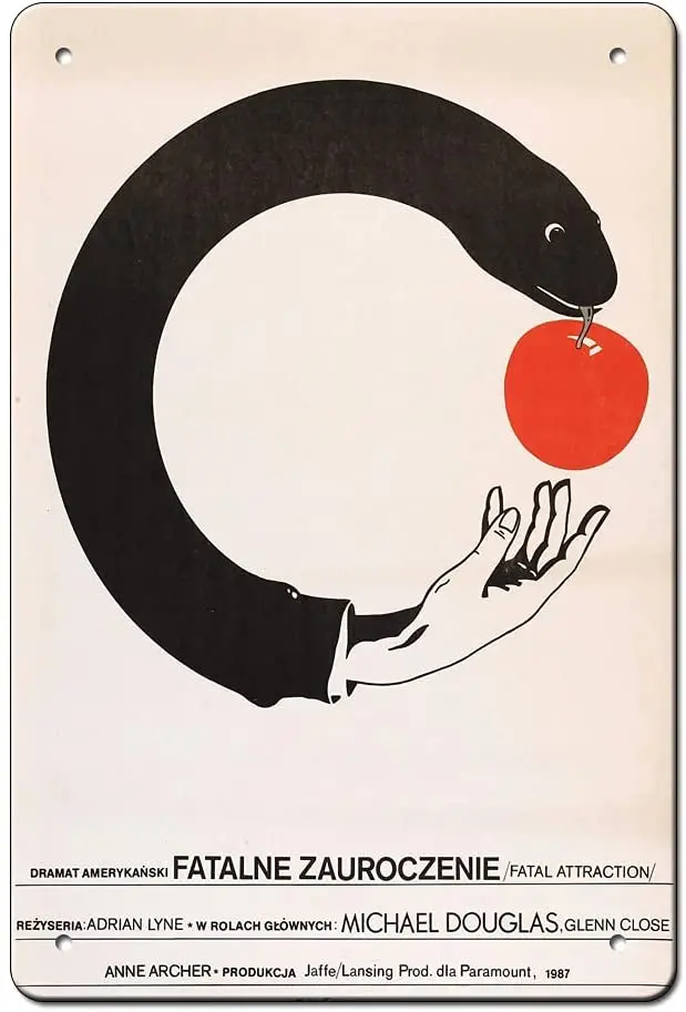 

Фатальная аттракция 1987 фильм металлический жестяной знак плакат настенный плакат винтажный металлический Паб Клуб кафе бар домашнее насте...