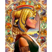 gatyztory 60x75cm frame painting by numbers kits diy cleopatra digital painting figure paint by numbers on canvas