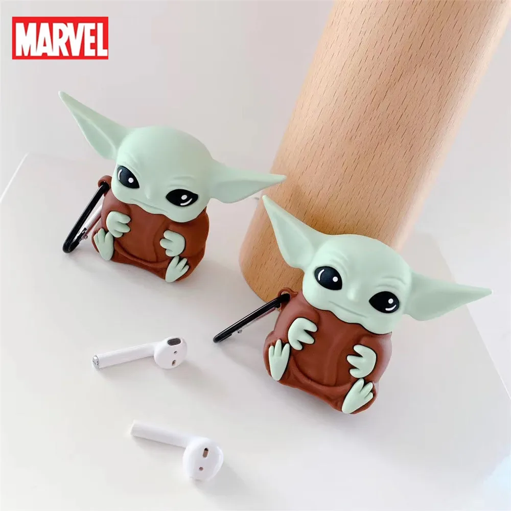

Marvel Yoda Spiderman Captain America Silicone Cases For Airpods Pro 3 Protective Bluetooth Wireless Earphone Charging Cover