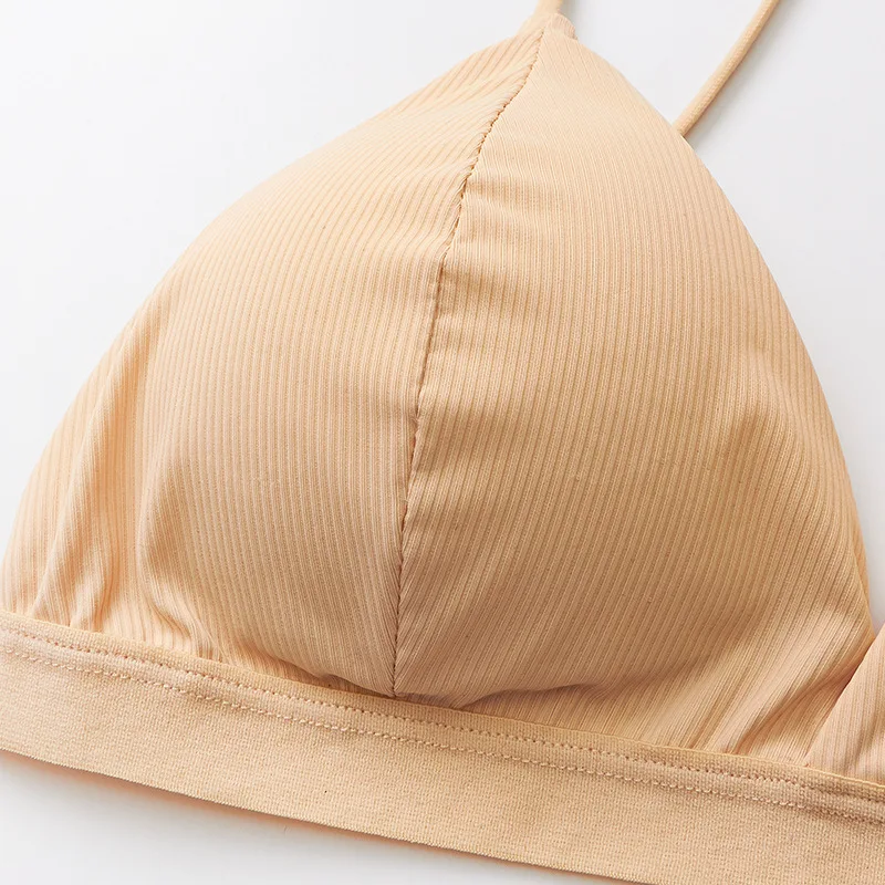 

New thin shoulder strap tube top wrapped chest strap chest pad sexy beautiful back girl student strap bra threaded underwear