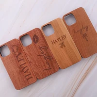 custom engraved natural wood phone case for iphone 11 12 7 8p 6 6s xr xs max pro max personalized cherry wood phone cover coque