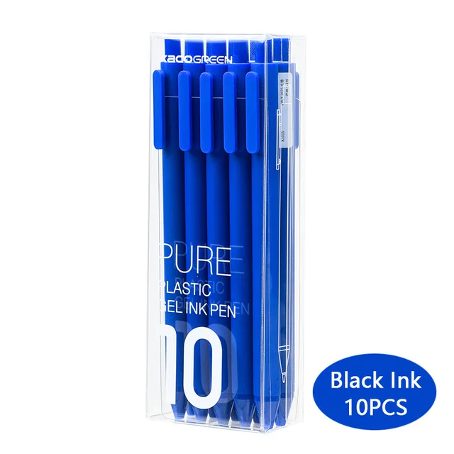 Darkblue pen 10pcs KACO красочные знак ручка 10 цвета, шариковая ручка с сердечником прочная ручка 0,5 мм для школьников/рабочий/KACO пополнения чернил - Цвет: Darkblue pen 10pcs