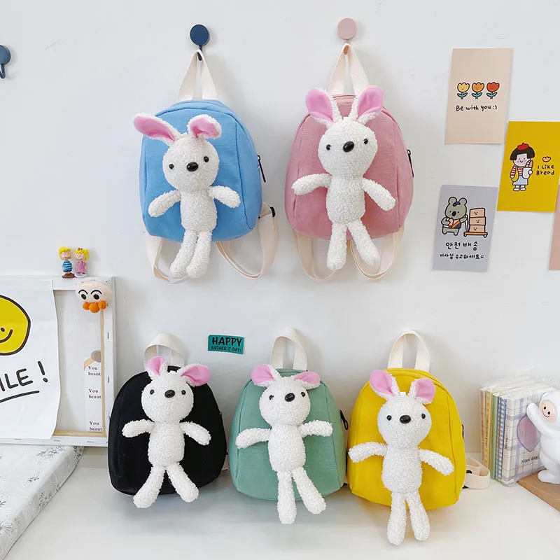 

Детский мини-рюкзак, кошелек, школьные сумки с милым мультяшным кроликом для детского сада, школьный рюкзак для мальчиков и девочек, рюкзак