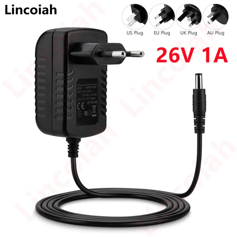 26V 1A AC DC Adapter For Xiaomi Mijia Handheld Wireless Vacuum Cleaner SCWXCQ01RR BTC01RR 25.6V 0.8A Power Adapter Charger