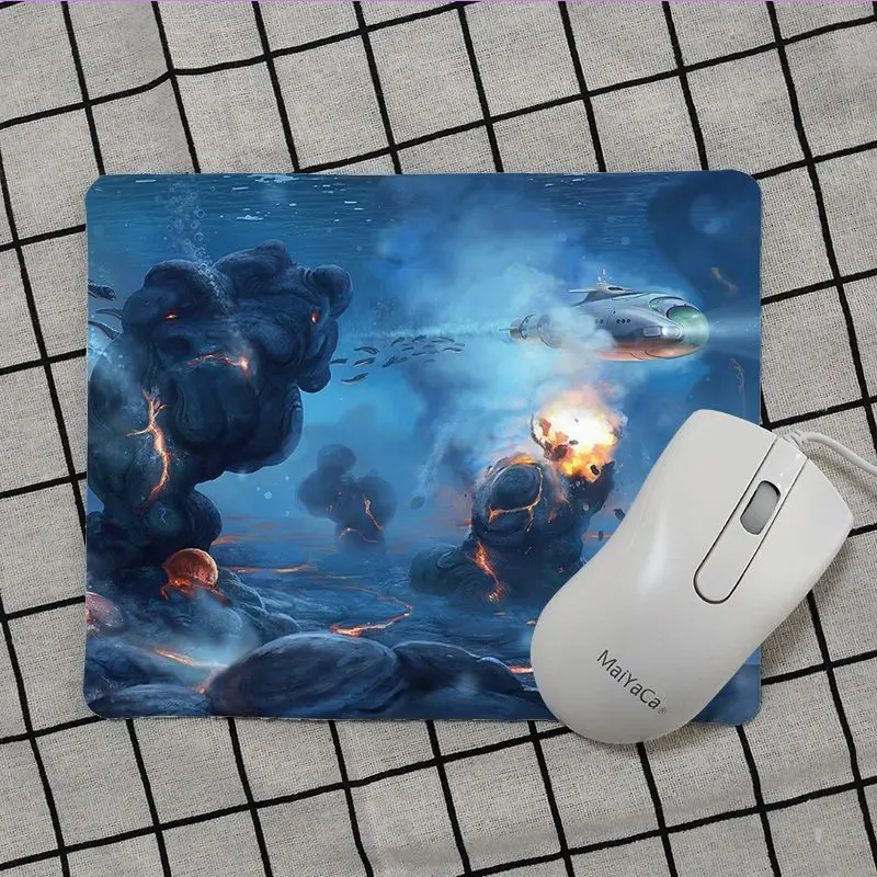 No Lock Edge18x22cm Maiya высокое качество Subnautica силиконовый коврик для мышки игра Топ продаж подставка под руку мышь - Цвет: No Lock Edge18x22cm