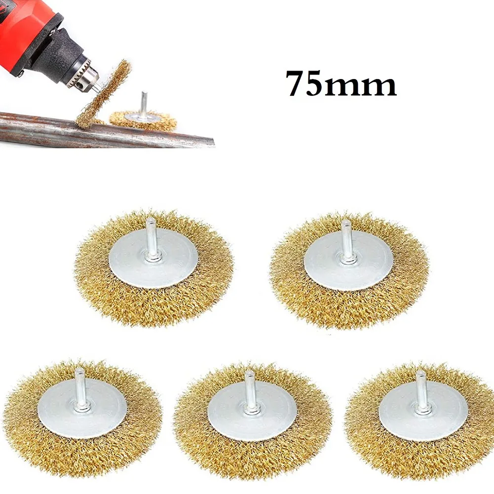 5 шт. латунная проволочная щетка 30 мм/75 мм провод туфли на плоской подошве с